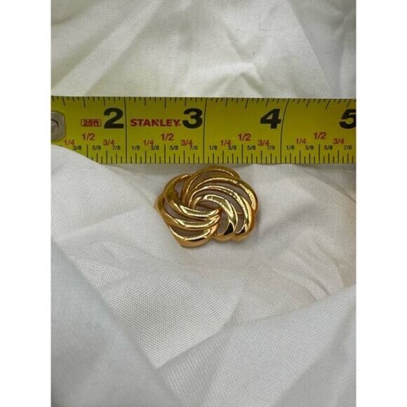 Vintage Napier Gold-Tone Swirl Brooch Pin Jewelry Accessory - Picture 4 of 4